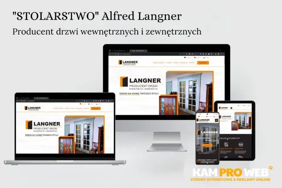 Strona internetowa dla biznesu w Łodzi – WordPress, responsywność, analityka, SEO techniczne i układ zaprojektowany pod zapytania ofertowe.